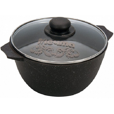 МЕЧТА кастрюля 4,0 л. АП Гранит, блэк арт. 44802
