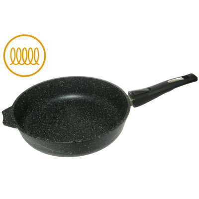 Сковорода МЕЧТА индукционная 22см АП гранит black Induction Pro со съемной ручкой