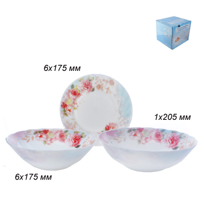 ОП ГА Набор столовый 13 пр. 13/7578/XN/6801/уп.2/4/Розы на голубом