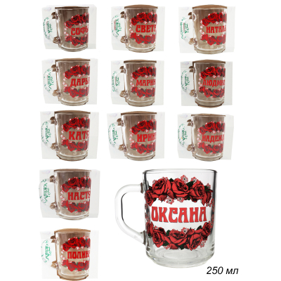 Кружка 250мл Женские имена/55029/уп12/