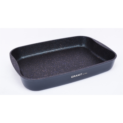 Противень 365х260х55 АП линия Granit Ultra (blue)